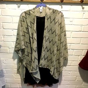 Easley black and white knit chevron Shaw
